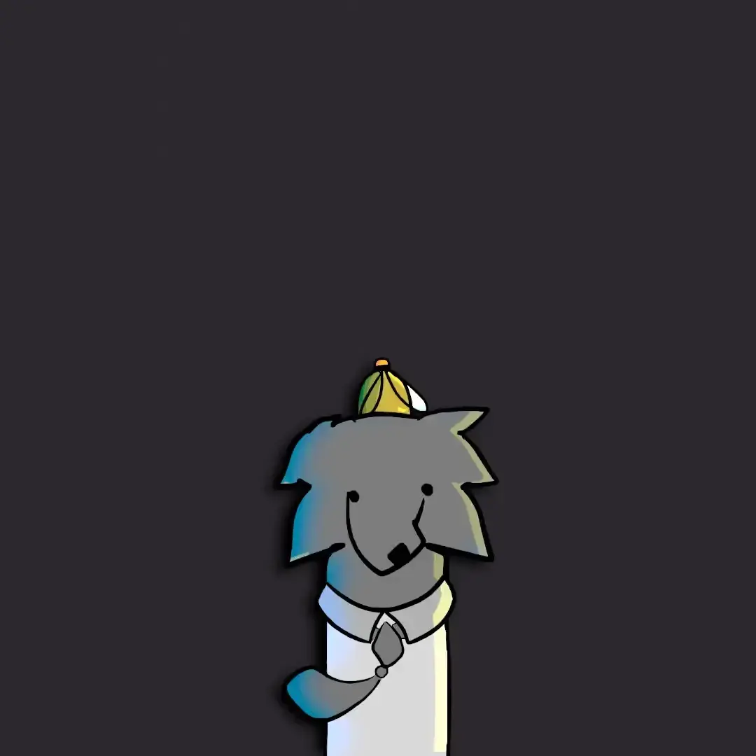 Illustration of a cute dog bumping