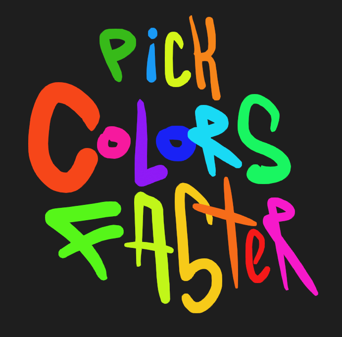 The colors are being sampled directly from the letters while painting (No need to go to the property and press E to activate the eyedropper 🥳)