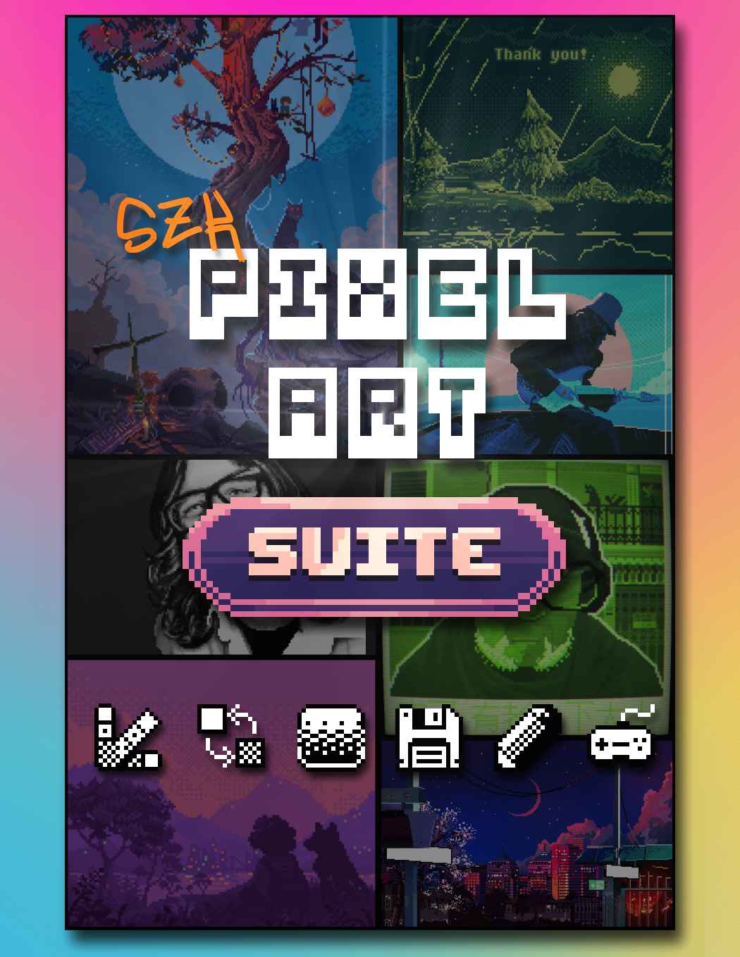 Cover image for the article 'SZK Krita Pixel Art Suite'